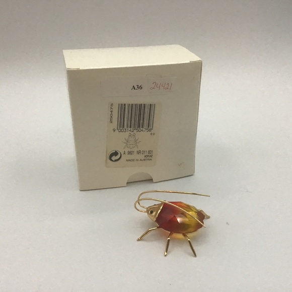 SWAROVSKI PARADISE BUGS OBJECT MEDIUM BEETLE AMAZAR FIRE-OPAL 250475 NIB - Picture 8 of 8
